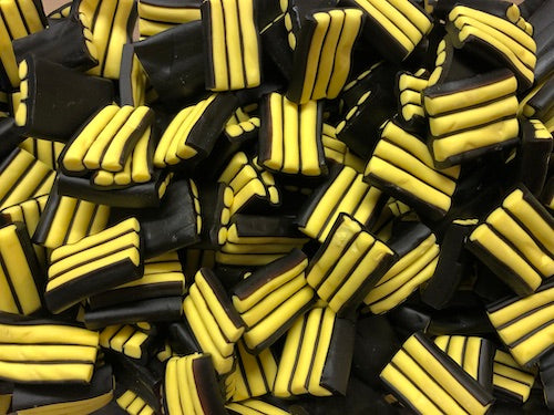 Banana Liquorice Stripes (100grams)