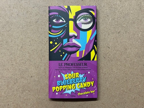Sour Blueberry Popping Candy Chocolate Bar (1bar)